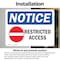 Signmission Restricted Access Sign, Vinyl Decal, 10in W x 7in L, 2PK OS-2PACK-NS-D-710-L-18072 - alternate 2
